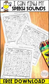 I Spy Speech Sounds No Prep Articulation Worksheets Free Sample In 2020 Articulation Worksheets Speech Language Activities Speech Therapy