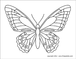 These butterflies are great to use for various crafts and activities. Butterflies Free Printable Templates Coloring Pages Firstpalette Com