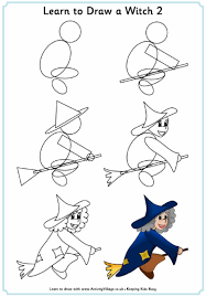 Learn To Draw A Witch 2 Easy Halloween Drawings Witch Drawing Halloween Drawings