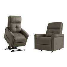 Prolounger Manual Rocker Recliner And Power Lift Recliner Chairs In Gray Nubuck Fabric Set Of 2 A162005 The Home Depot In 2021 Recliner Chair Rocker Recliners Rocker Recliner Chair