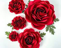 Paper Flowers Pdf Tiny Rose 1 Paper Flower 6 Different Etsy Paper Flower Template Paper Flowers Flower Template