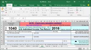 How To Use Excel To File Form 1040 And Related Schedules For