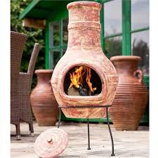 See more ideas about chiminea, fire pit, clay chiminea. La Hacienda Banded Clay Chiminea Large 94cm Free Uk Delivery