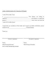 Authorization letter sample to claim passport. 4 Authorization Letter To Claim Money Examples Refund Insurance Bank Examples