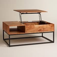 Lift Top Coffee Table Sets Download Richly Grained Acacia Wood On A Sleek Metal Base There S In 2020 Coffee Table Wood Metal Coffee Table Coffee Table With Storage