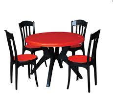 Dining chairs with plenty of comfort and style. Plastic Luxury Red Dining Table And Chairs Uma Plastics Limited Id 6219642997