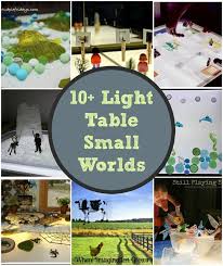 10 Fun Small World Activities For Kids To Try On The Light Table Great For Preschoolers Engaging Ways For Light Table Light Box Activities Small World Play