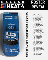 View the full 2019 nascar car number list. Nascar Heat On Twitter Who Is Ready For Some Nascar Trucks Nascarheat 4 Roster Reveals Check Out This Awesome List Of Drivers You Ll Be Able To Race As On Day One Of Release