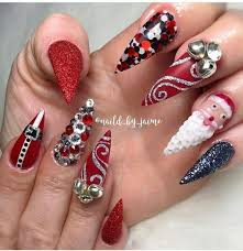 36 Beautiful And Stylish Christmas Stiletto Nail Art Designs Christmas Nail Art Des Christmas Nail Designs Acrylic Cute Christmas Nails Christmas Nail Designs