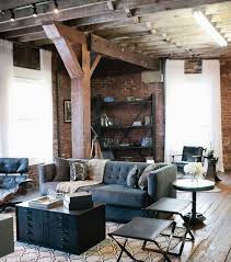 An Empty Loft Becomes Warm And Inviting Living Room Loft Masculine Living Rooms Industrial Living Room Design