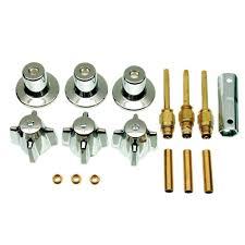 There are 2 common types of bathtub spouts. Danco Central Brass 3 Handle Tub And Shower Faucet Trim Kit In Chrome Valve Not Included 39616 The Home Depot