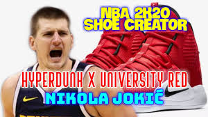 Nikola jokic center of the denver nuggets at 7'1 with 46 career triple doubles at the age of 25. Nba 2k20 Shoe Creator Hyperdunk X University Red Nikola Jokic Nba Shoe Creator Youtube