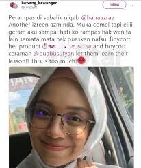 Maybe you would like to learn more about one of these? Perampas Di Sebalik Niqab Isteri Pu Abu Diserang Wujud Gerakan Boikot Produk Ceramah Viral Mstar