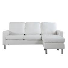 Simple sofa, loveseat and sitting ottoman layout. Zipcode Design Ralph 72 Wide Faux Leather Reversible Sofa Chaise With Ottoman Reviews Wayfair