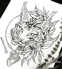 eskiz tatuirovki s rysyu tatuirovki so slonami dizajn koshachih tatuirovok tatuirovki s zhivotnymi