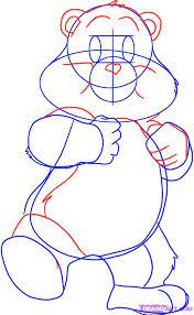 How To Draw A Care Bear Tenderheart Bear Step 3 Care Bear Teddy Bear Drawing Bear Paintings