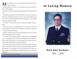 Mark John Snedeker Obituary