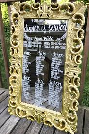 Baroque Framed Mirror Chalkboard Rental As Welcome Sign To