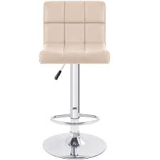 Stately leather chairs add class and color to this bright white kitchen while dark granite counters break up the use of white cabinets. Furniwell Barstool Set Of 2 Pu Leather Height Adjustable Swivel Bar St