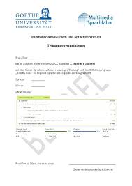 Check spelling or type a new query. Goethe Universitat Teilnahmebescheinigung