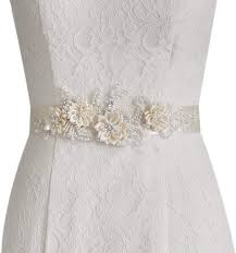Ulapan Women S Flowers Bridal Sash Bridal Belt Pearls Wedding Belts Wedding Sashes Black At Amazon Women S Clothing St Wedding Sash Wedding Belts Bridal Belt