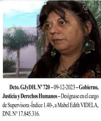 MABEL VIDELA, BECADA VIP Las últimas designaciones de asesores y  supervisores con punto índice efectuadas por el gobierno provincial y que  fueran publicadas en el Boletín Oficial del viernes 19 no dejan