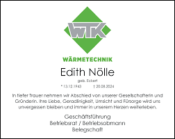 Alle Traueranzeigen für Edith Nölle