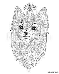 We found for you 15 pictures from the collection of yorkshire terrier coloring dogs! Adult Coloring Page With Dog Doodle Yorkshire Terrier Zen Art Stock Vector Adobe Stock