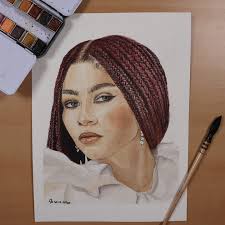 Watercolor paintings and mixed media art