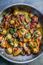 One Pot Garlic Butter Chicken Thighs And Mushrooms Recipe Keto Meal Prep Asparagus Recipes Roasted Asparagus Parmesan Recipes