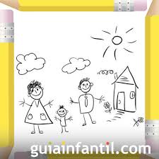 Resultado de imagen para familia para colorear familia dibujos. Familia En Su Casa Dibujos Para Colorear El Dia De La Madre