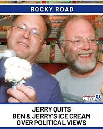 Jerry Greenfield's resignation is over a disagreement with parent company  Unilever. https://lnkd.in/epVzvpmy