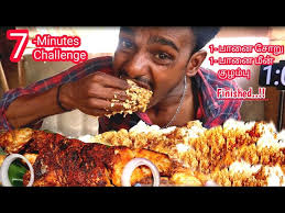 7- Minutes Challenge,Village fish fry,fish curry,jeera white rice Fast  eating challenge|eating