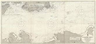 details about 1927 admiralty nautical chart map of singapore strait east