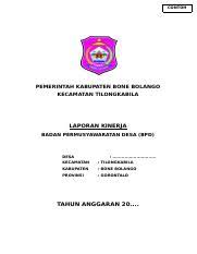 Contoh pemerintah kabupaten bone bolango kecamatan tilongkabila laporan kinerja badan permusyawaratan desa Contoh Laporan Kinerja Bpd 1 Docx Contoh Pemerintah Kabupaten Bone Bolango Kecamatan Tilongkabila Laporan Kinerja Badan Permusyawaratan Desa Bpd Desa Course Hero