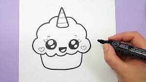 So watch and learn how to draw and color it !. How To Draw A Cute Cupcake Unicorn Super Easy And Kawaii