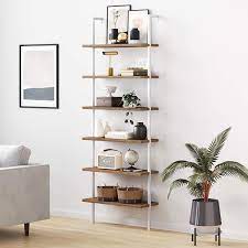 This is probably a huge mistake and not helpful lmao but here it is anyways, i hope you enjoy it! Buy Nathan James Theo 6 Shelf Tall Bookcase Wall Mount Bookshelf With Natural Wood Finish And Industrial Metal Frame Rustic Oak White Online In Italy B084hdq2kq