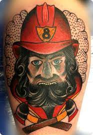 Firefighter American Traditional Fire Fighter Tattoos Geometric Tattoo Arm Traditional Tattoo