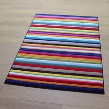 rainbow striped tango rug funky