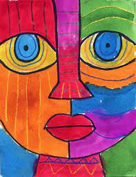 Draw An Abstract Face Art Projects For Kids Abstract Art For Kids Easy Abstract Art Abstract Art Projects