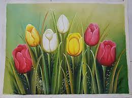 >> lukisan bunga, stok tersedia. Jual Lukisan Bunga Tulip 1 Di Lapak Robert Sutedja Bukalapak