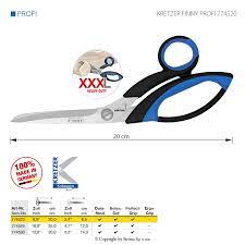 Tailor's scissors for difficult and heavy fabrics, length 8/20 cm - KRETZER  FINNY PROFI 774520 - Strima