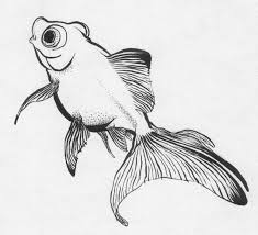Goldfish Ink Drawing Original Drawing 30 00 Via Etsy Goldfish Art Fish Drawings Drawings