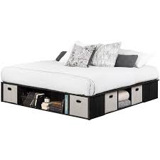 By prepac (53) lorelei 14 in. South Shore Flexible King Storage Platform Bed In Black 12104