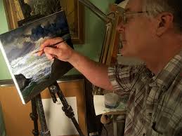 Morton Salt ad painting by 67-year-old artist