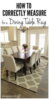 How To Correctly Measure For A Dining Room Rug Dining Table Rug Dining Room Rug Dining Rug