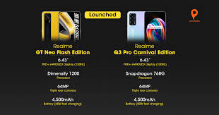 The chinese company realmi has definitely set itself the goal of expanding the range of smartphones, because it is difficult to explain otherwise the appearance of many of the same type of phones. Realme Gt Neo Flash Edition And Q3 Pro Carnival Edition Launched Price Specifications Pricebaba Com Daily