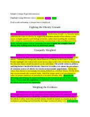 Following is a template that breaks down a general critique with the main features showcased as an example. Sample Critique Paper Introductions Sample Critique Paper Introductions Highlight Using Different Colors Summary Context Thesis Bold Words Indicating Course Hero