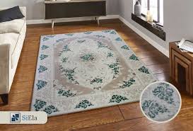 Siela Cardin Collection Hali Turkuaz S 2660 Turkis