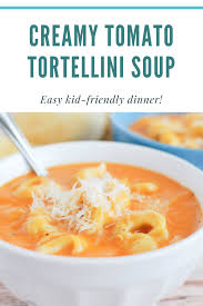 Creamy Tomato Tortellini Soup In 2020 Tomato Tortellini Soup Homemade Soup Creamy Tomato Soup